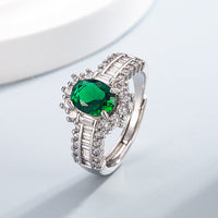 Weißgold Grüne Diamant (NJZ-397)
